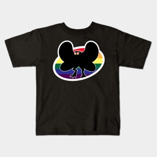 Rainbow Mothman Cryptid Pride Kids T-Shirt